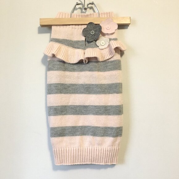 Doggy Free Spirit Flowers Frills and Stripes Sweater - Picture 1 of 13